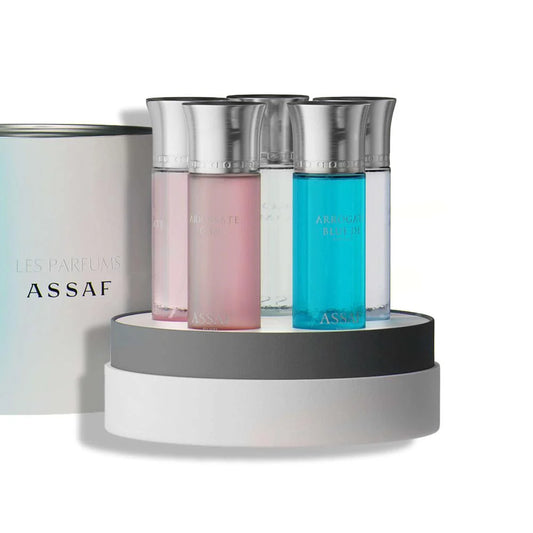 A sample collection of Arrogate perfumes from Assaf